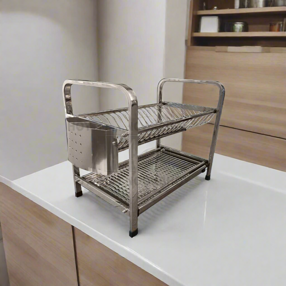 Mcoco Kitchen Dish Rack Chrome Plate Two Layers 50cm and 60cm - YI-1902-CP