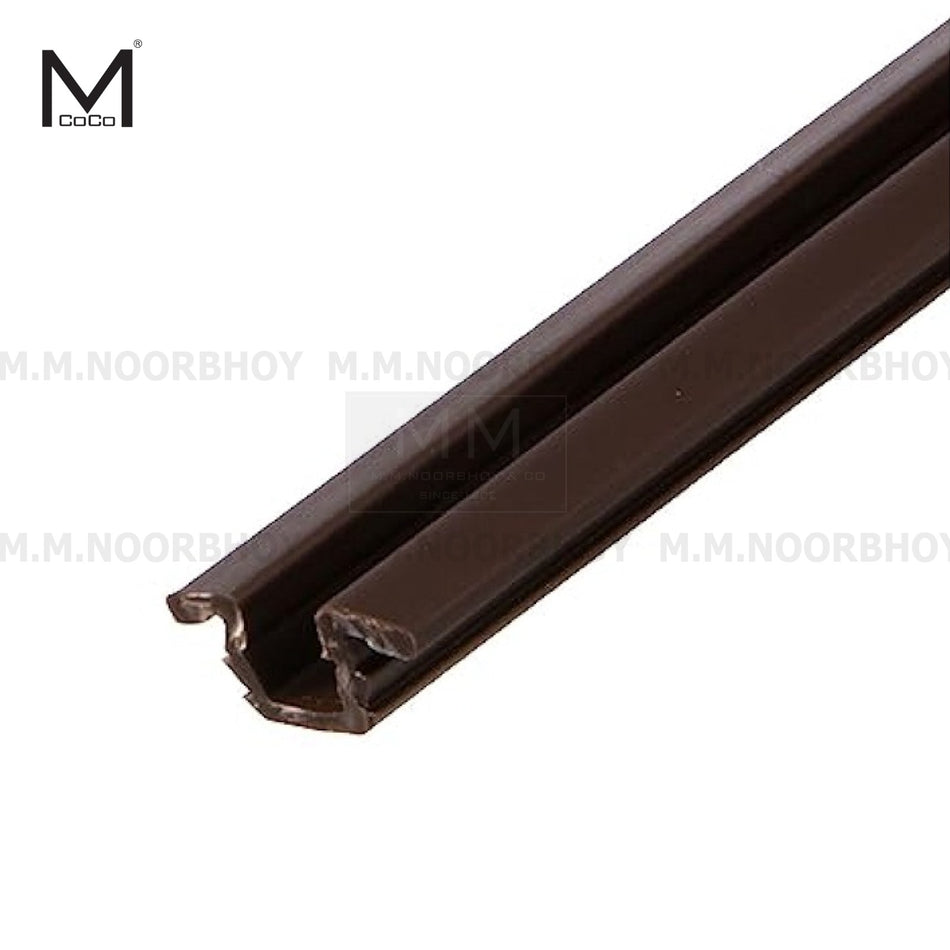 Mcoco Sliding Line Door Fitting for Glass and Wood Railing Plastic - MCOCO/RAILIN/BROWN-B