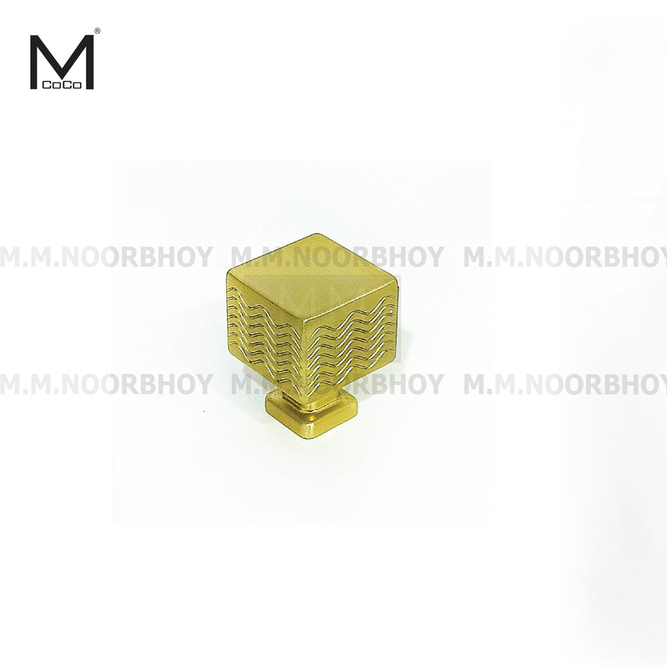 Mcoco Grey and Brass Squre Cabinet Knob - YI-A855-K