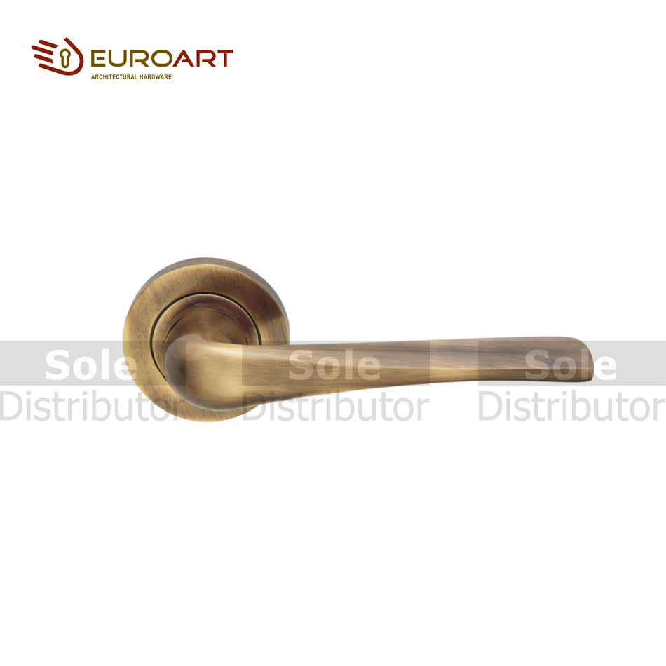 EuroArt AB Lever Lock on Rose W/Euro Escusheons - BLR2010AB