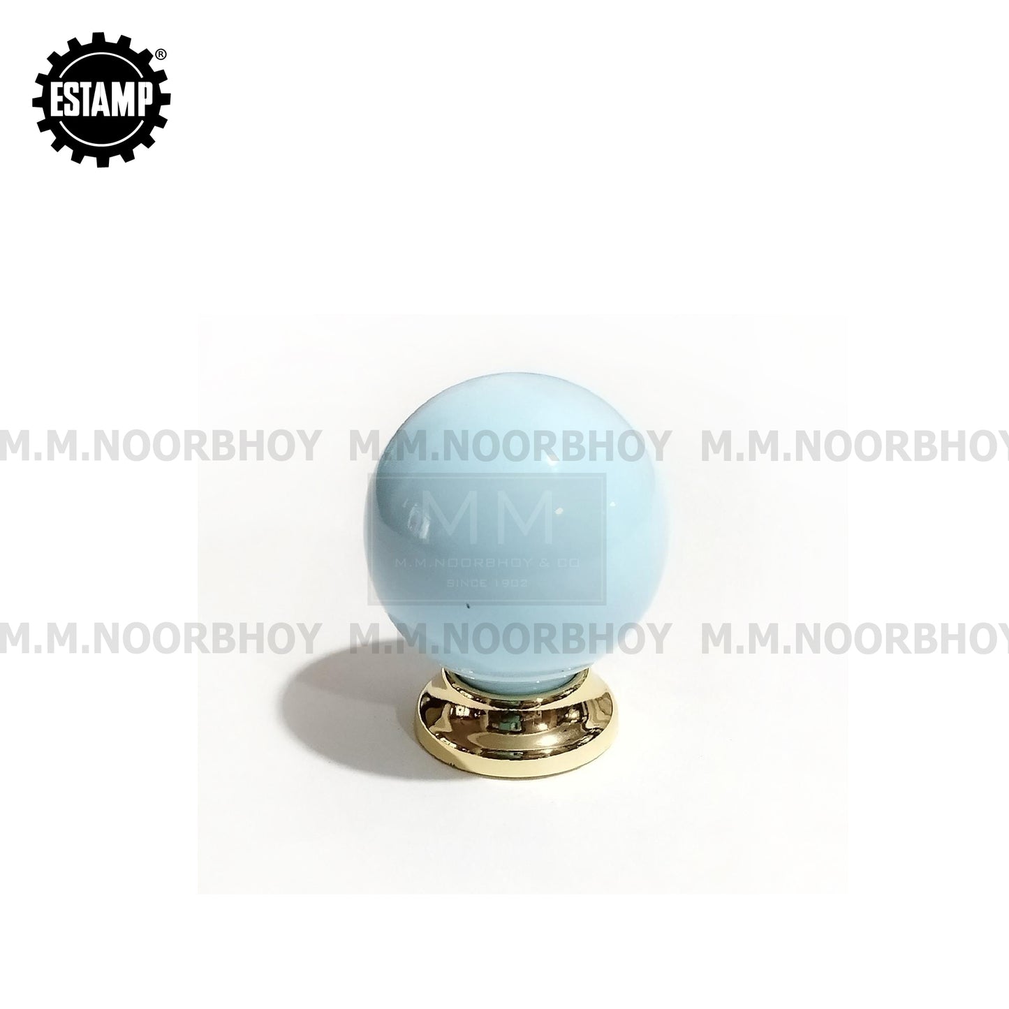 Estamp Cabinet Knob Light Blue & Gold Plated and Baby Pink & Gold Cabinet Each - 5102