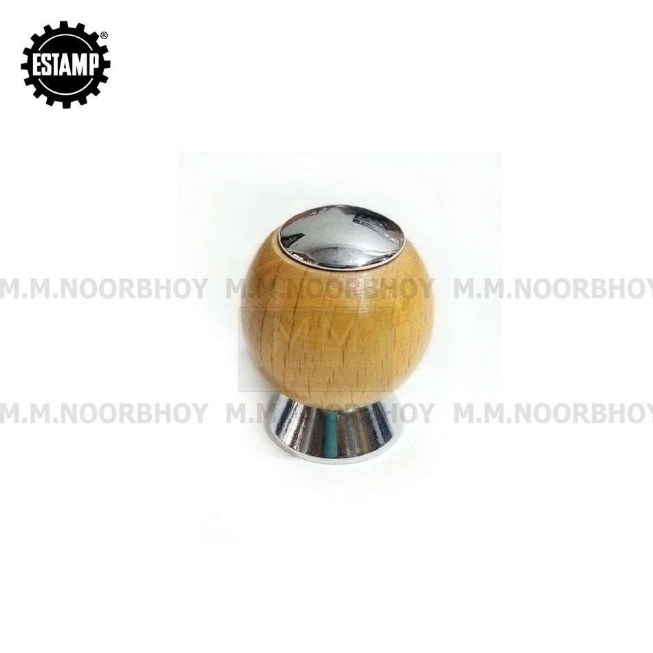 Estamp Wooden & Satin Nickel Furniture Knob Each - 9121.843