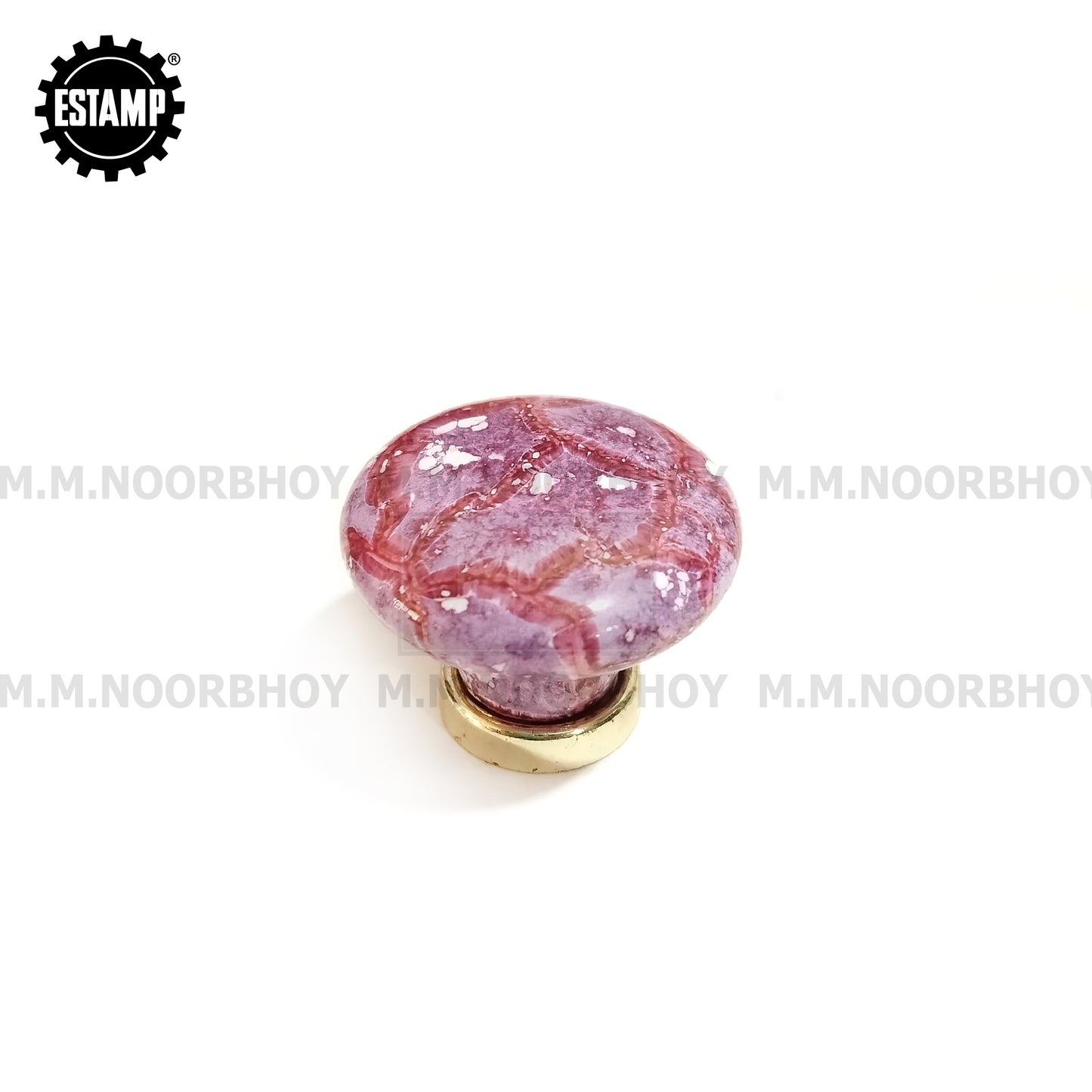 Estamp Purple Granite Knob with Gold Plated Each - 9741.199