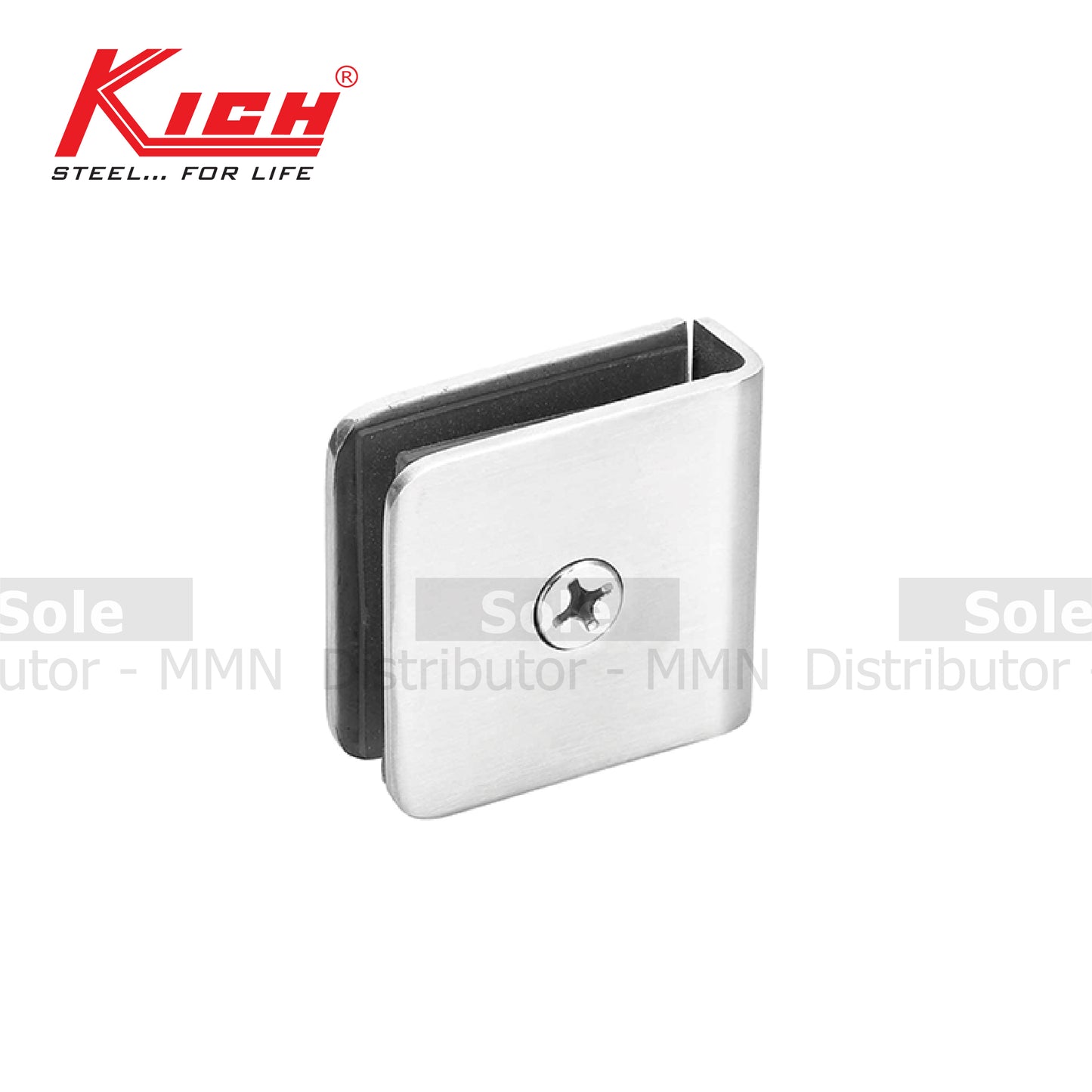 Kich Glass Connector Fix Glossy SS Finish 304 Grade - KGC11GLSY