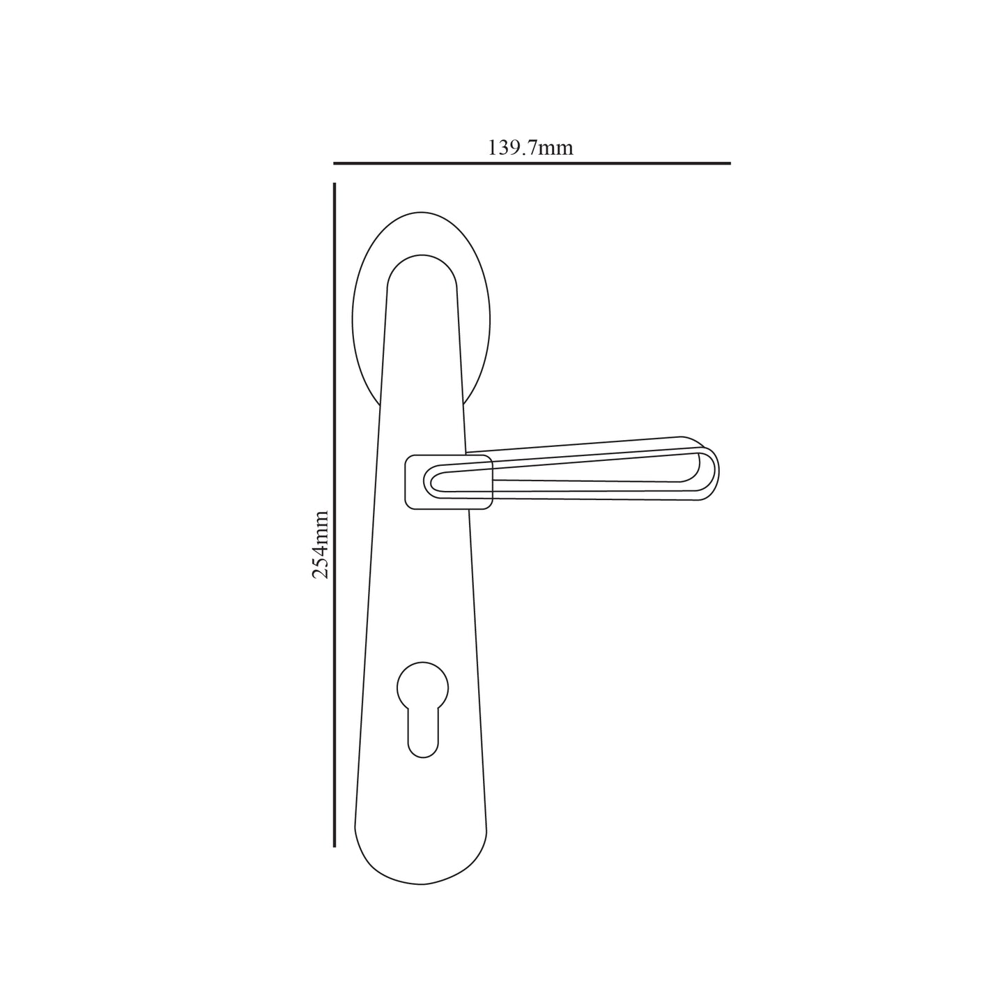 Oro & Oro Main Door Lever Handles On Plate 10 Inches Matt Antique Brass Finish- ORO06721PMAB