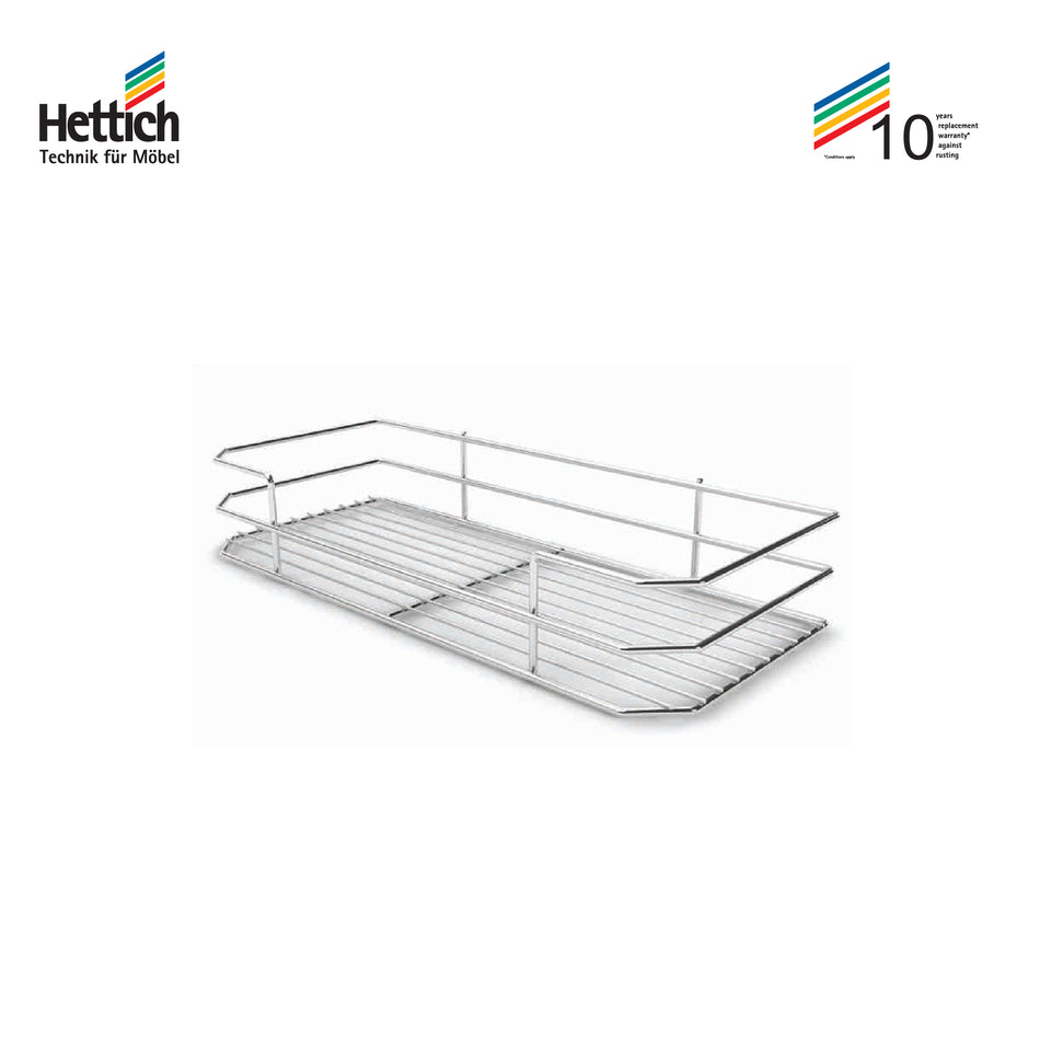 Hettich Larder Pullout With Soft Closing Suitable Cabinet 450mm Stainless Steel  - HT923636600