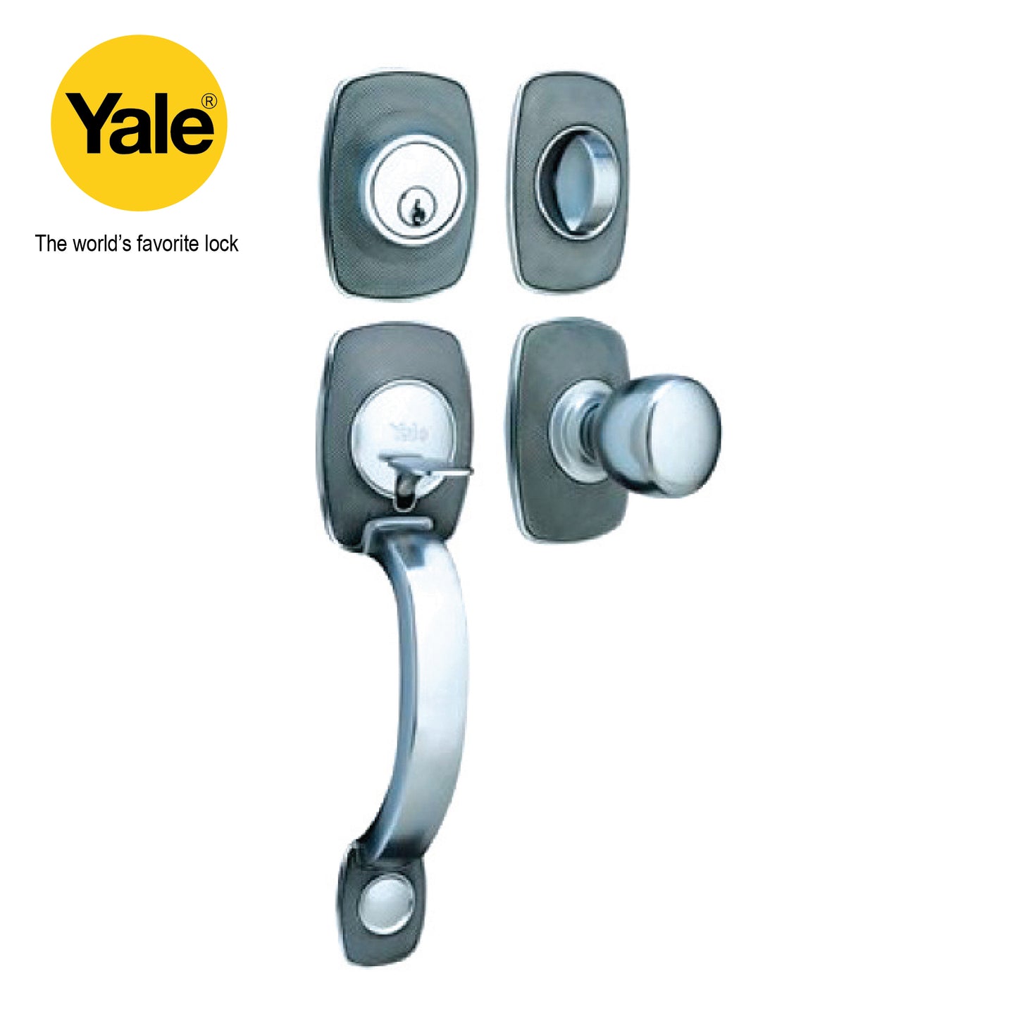 Yale SILVER MAIN DOOR HANDLE - Y6688