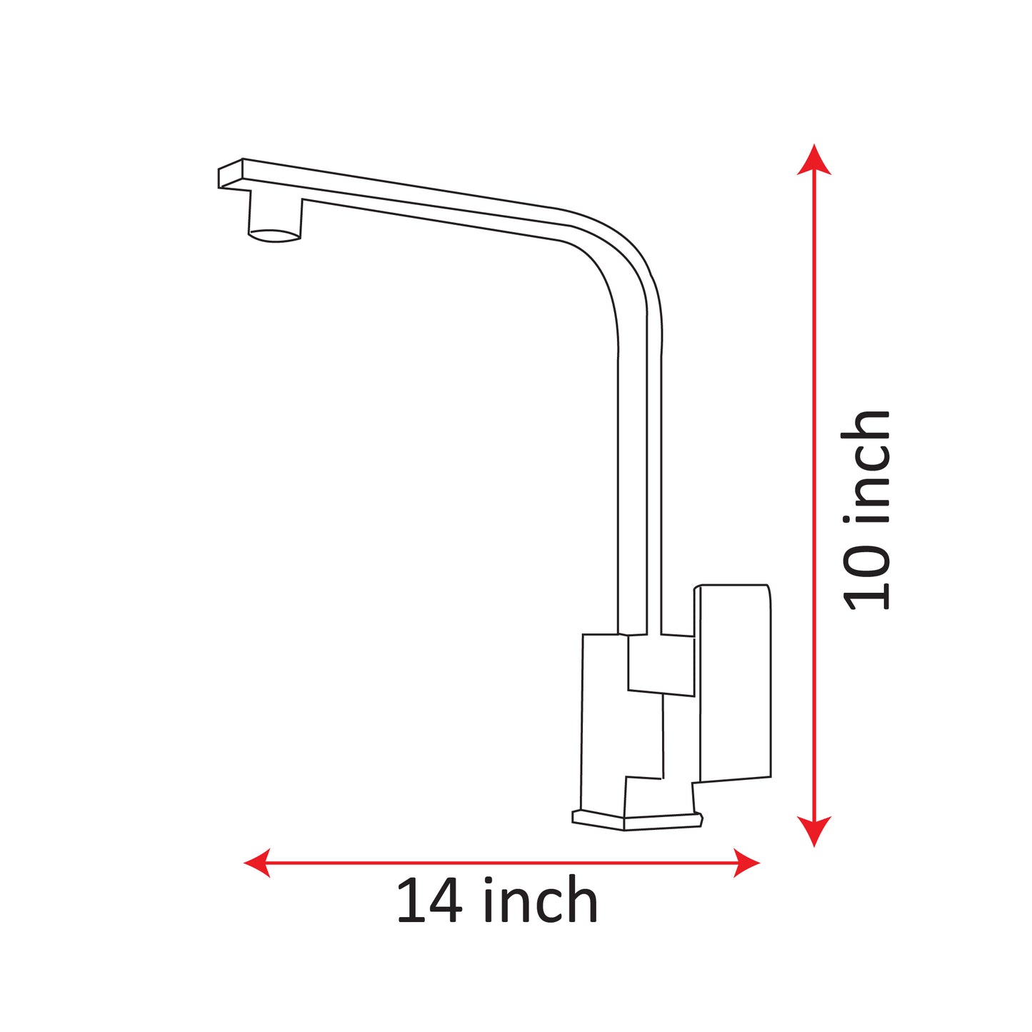 Mcoco Tap Water Faucet Mixer With Flexible Cable Brush Stainless Steel- BW7027SS