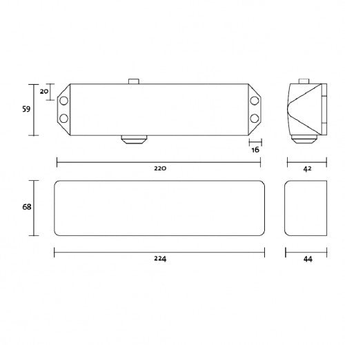 EuroArt Standard Arm Door Closers Max Door Weight 80Kg Silver, Gold & Matt Black  - DC1024