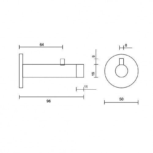 EuroArt Wall-mounted Door Stopper with Pin Stainless Steel Finish - DSS207SSS