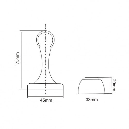 EuroArt Magnetic Door Stopper Stain Stainless Steel & Matt Antique Brass Finish - DSZ219