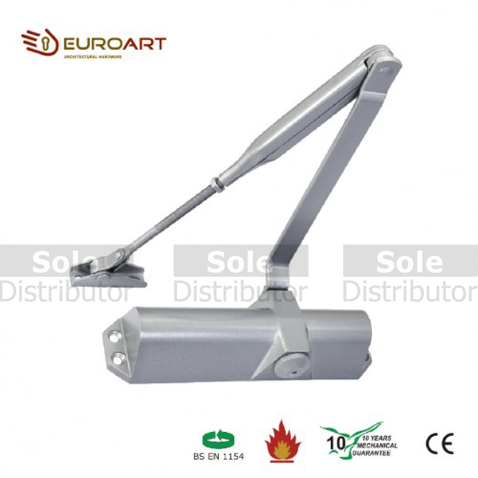 EuroArt Standard Arm Door Closers Max Door Weight 80Kg Silver, Gold & Matt Black  - DC1024