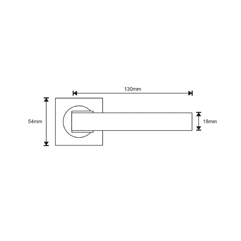 EuroArt Lever Handle Dimension 130x54mm Satin Nickel Finish - EBAR1041.SN