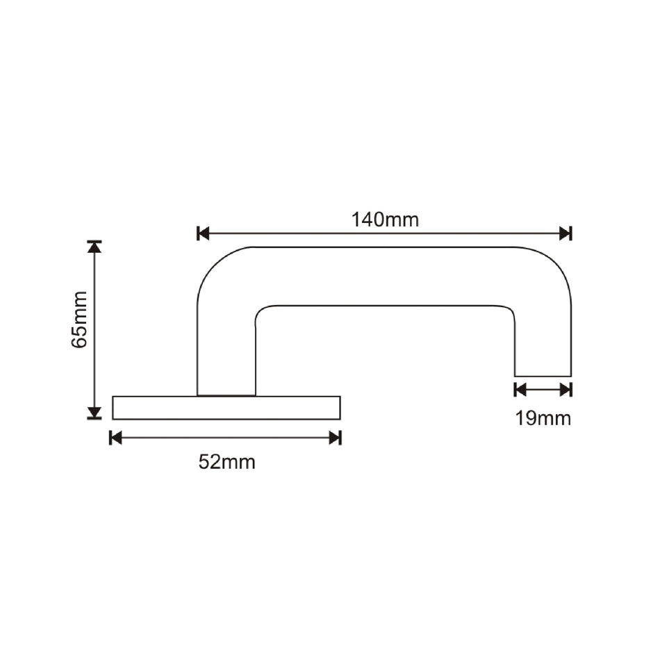 EuroArt Tubular Lever Handle On Rose , 22mm With Escutcheons ,Stain Stainless Steel 304 Finish (Pair)- LRS101+EES001SS