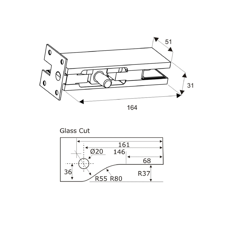 EuroArt Profile Corner Patch Locking Fitting - PF30.SSS