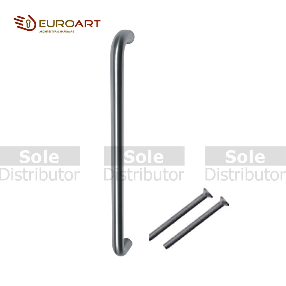 EuroArt Main Door D Pull Handle, Size 19 x 150mm ,19 x 225mm & 19 x 300mm , Stainless Steel Finish - PHS10