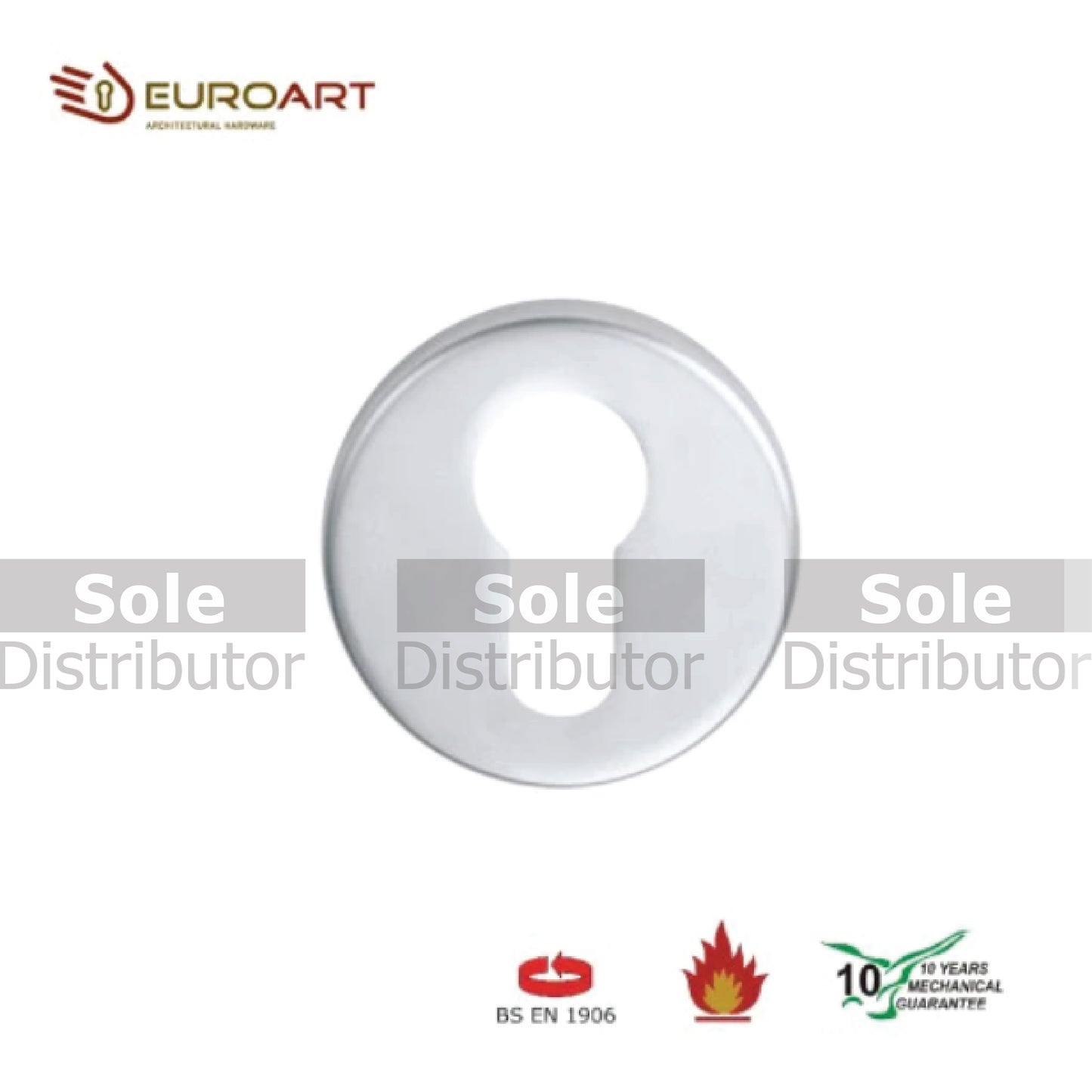 EuroArt Escutcheon Round , Size 52mm , SSS ,BL/PVD ,MAB & PB/PVD Finish (Each) - EES001