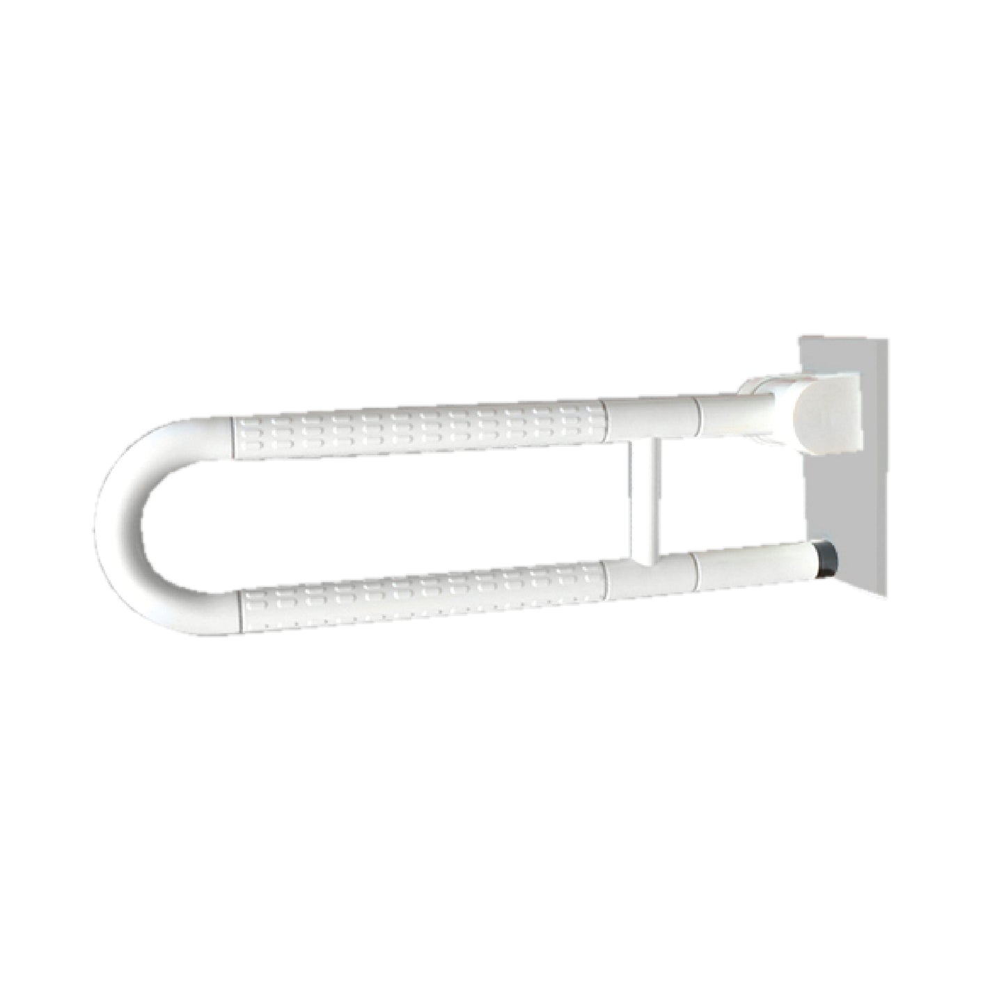 Mcoco GC Disable Foldable Grab Bar Size 24 Inches PVC White Colour- GCPVCDS24