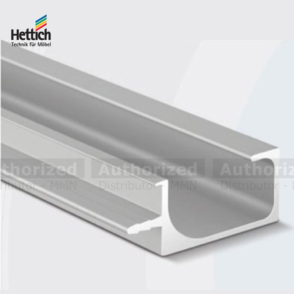 Hettich Eslinga Profile Handle G Type, Length 3000mm, Aluminium, Stainless Steel, Champagne & Black Finish - HT92