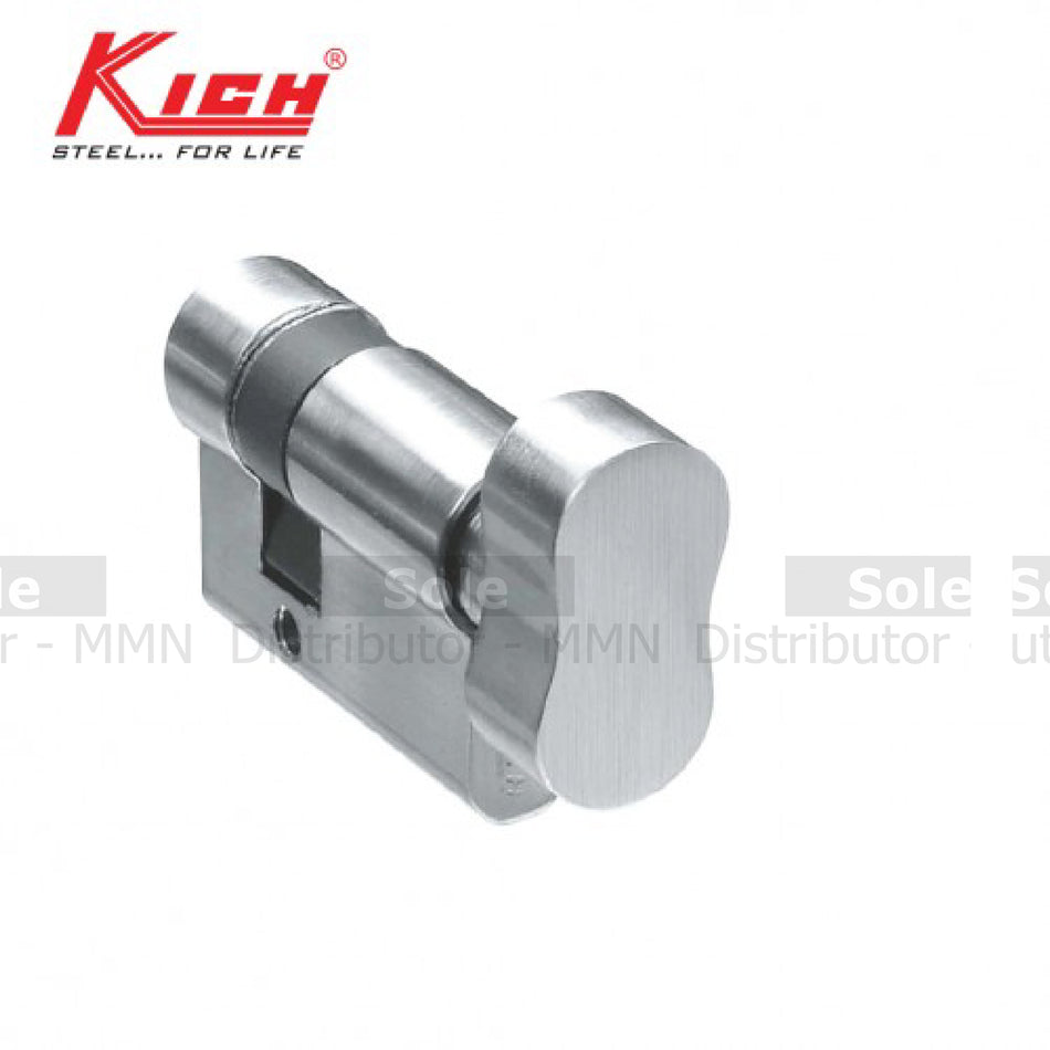 Kich Half Cylinder One Side Knob, Size 45mm, Brass Satin Finish - KPCHNS70SS