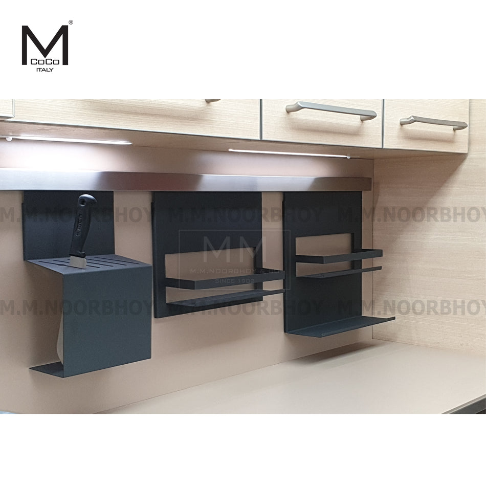 Mcoco Kitchen Hanging Shelf Knife, Single Deck & Double Deck Balck Powder Coated - G05.03.04.05.09
