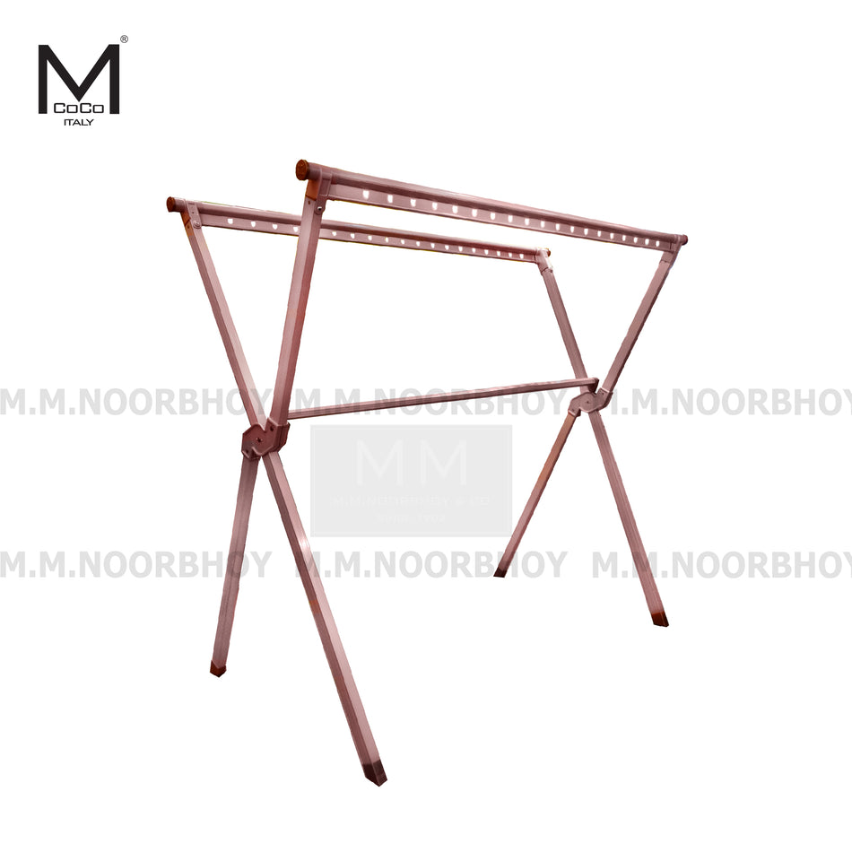 Mcoco Home Foldable Cloth Rack Dimension 24x51x30x58 Inches Aluminium - LLD09.5L1A