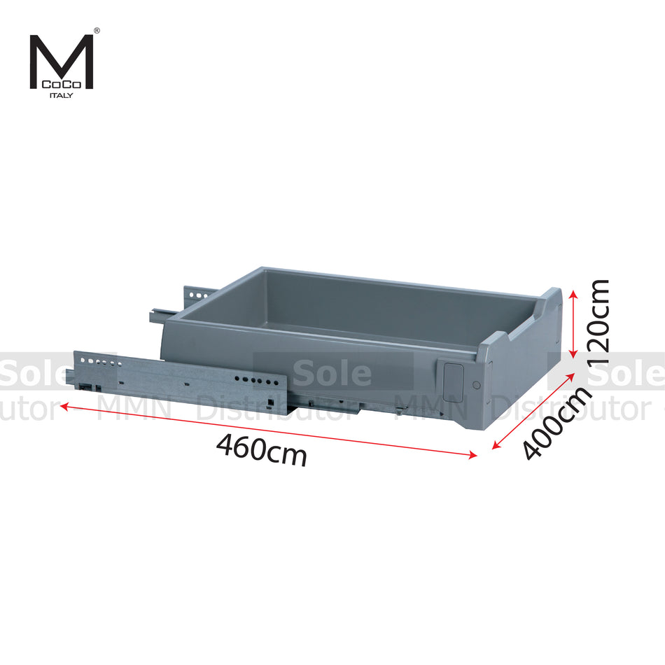 Mcoco Kitchen Drawer Dimension 460x400x120cm  Plastic Grey Colour - PD.4545M.7002
