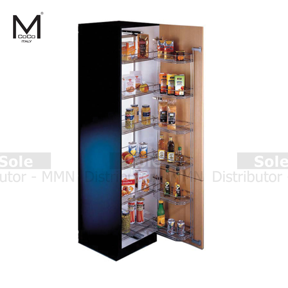 Mcoco Larder Pullout Dimension 530x365x(1920-2220)mm Steel Chrome Plated & Nono Coating Finish - TGM456