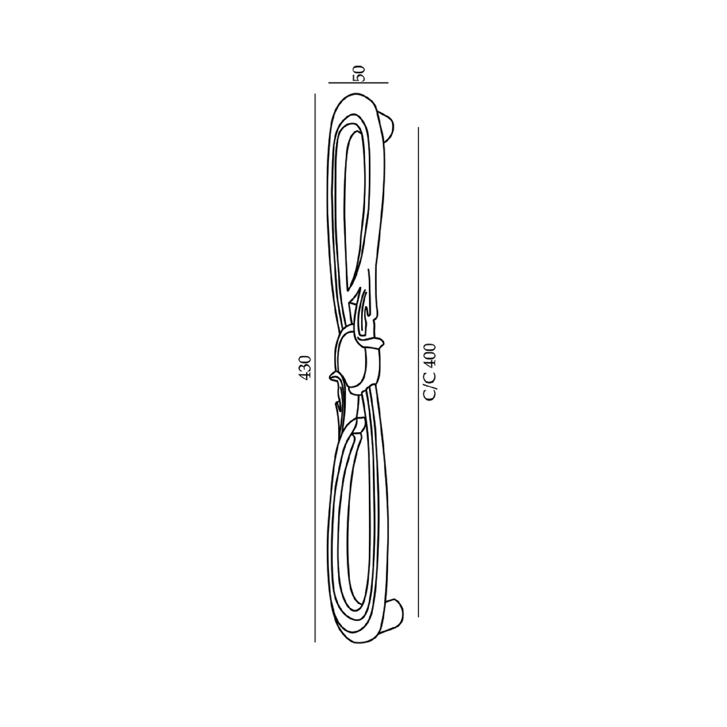 Oro & Oro Main Door Pull Handle Size 17 Inches Matt Antique Brass Finish (Each) - OROL12MAB