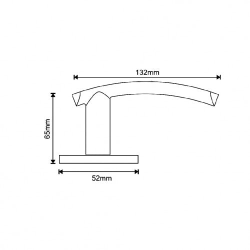 Euroart Lever Handle, 8mm Investment Cast Solid Satin Stainless Steel Finish - LRS226