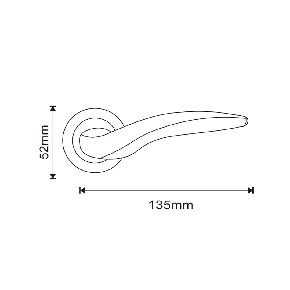 EuroArt Main Door Lock With 2 Escutcheon Dimension 135x52mm Matt Antique Brass- LRZ8031MAB