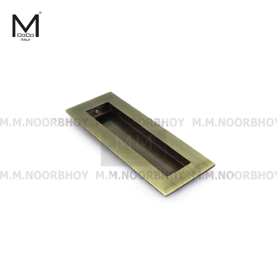 Mcoco Square Flush Handle, Sizes 102,125,150mm x 51mm, Antique Brass & Stainless Steel Finish - FH204