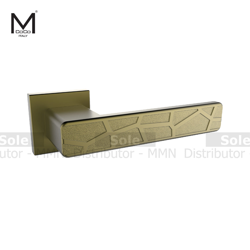 Mcoco Lever Handles With Key Holes Antique Brass & Matt Satin Nickel Finish - BF79221