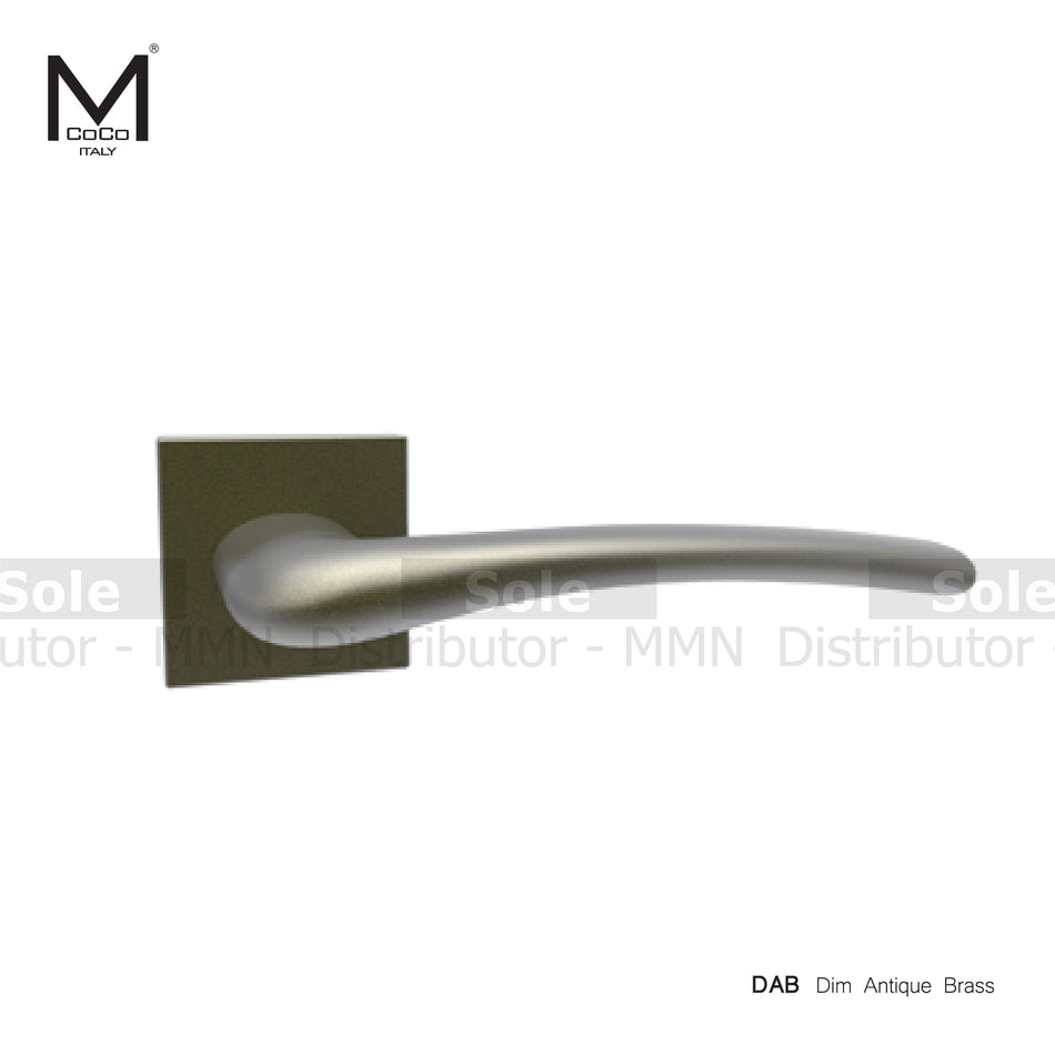Mcoco Lever Handles With Key Holes Antique Brass & Matt Satin Nickel Finish - BF79205