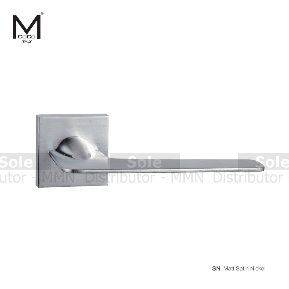 Mcoco Lever Handles With Key Holes Antique Brass & Matt Satin Nickel Finish - BF79206