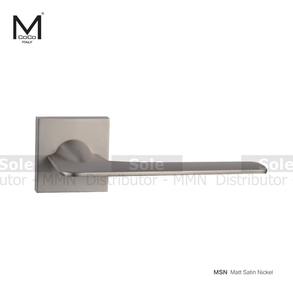 Mcoco Lever Handles With Key Holes Antique Brass & Matt Satin Nickel Finish - BF79206