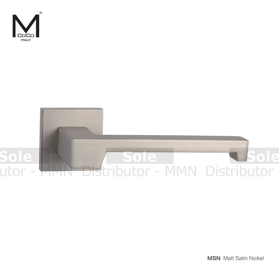 Mcoco Lever Handles With Key Holes Antique Brass & Matt Satin Nickel Finish - BF79207