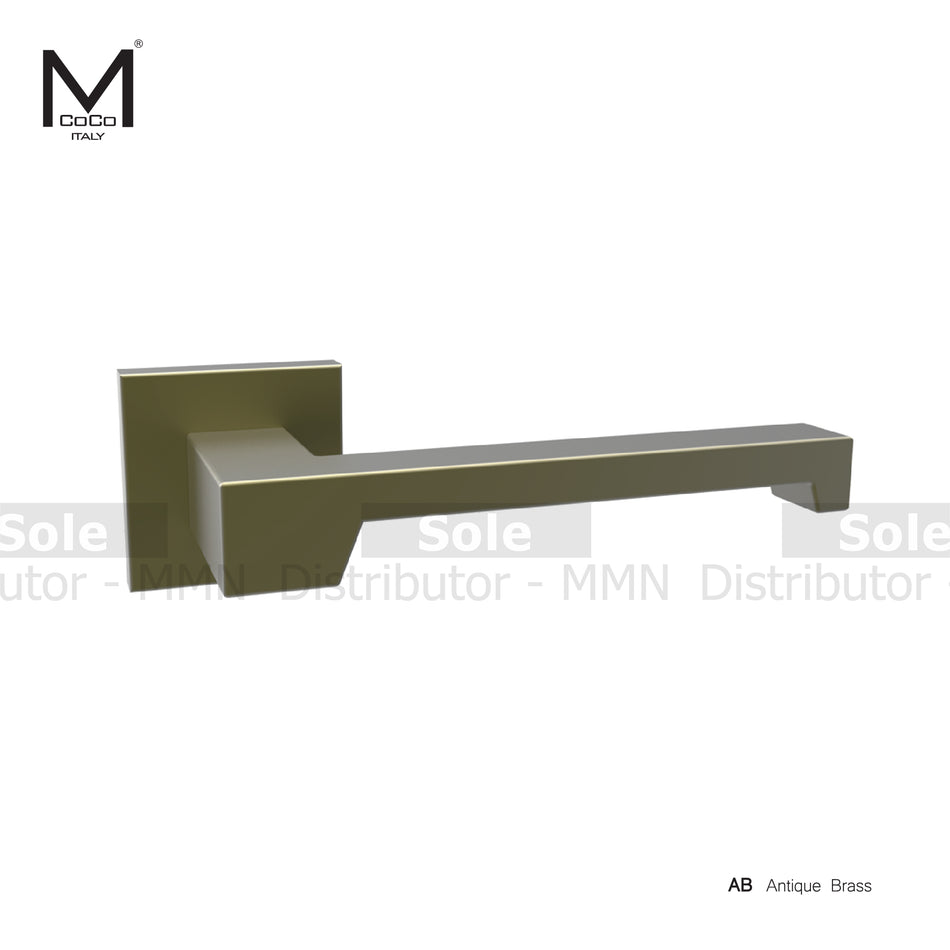 Mcoco Lever Handles With Key Holes Antique Brass & Matt Satin Nickel Finish - BF79207