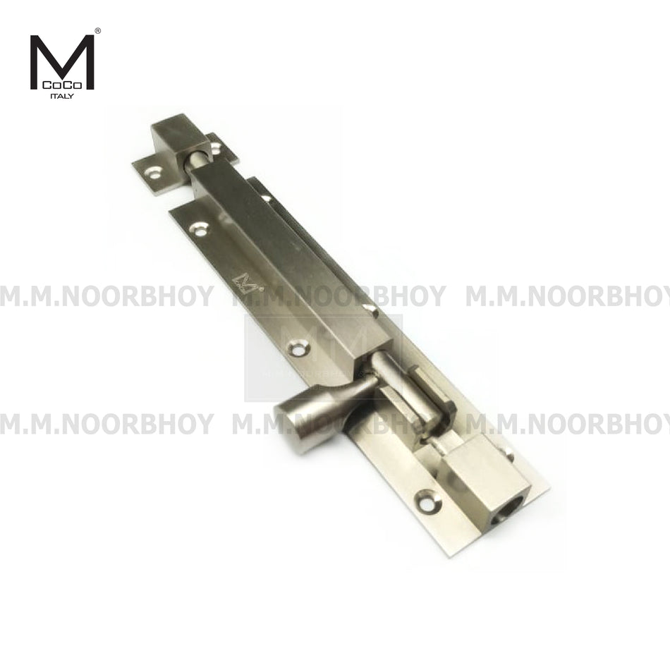Mcoco NB Tower Bolt, Sizes 3 to 60 Inches, Antique Brass, Stainless Steel, Graphite Grey & Polished Brass Finishes - TBM