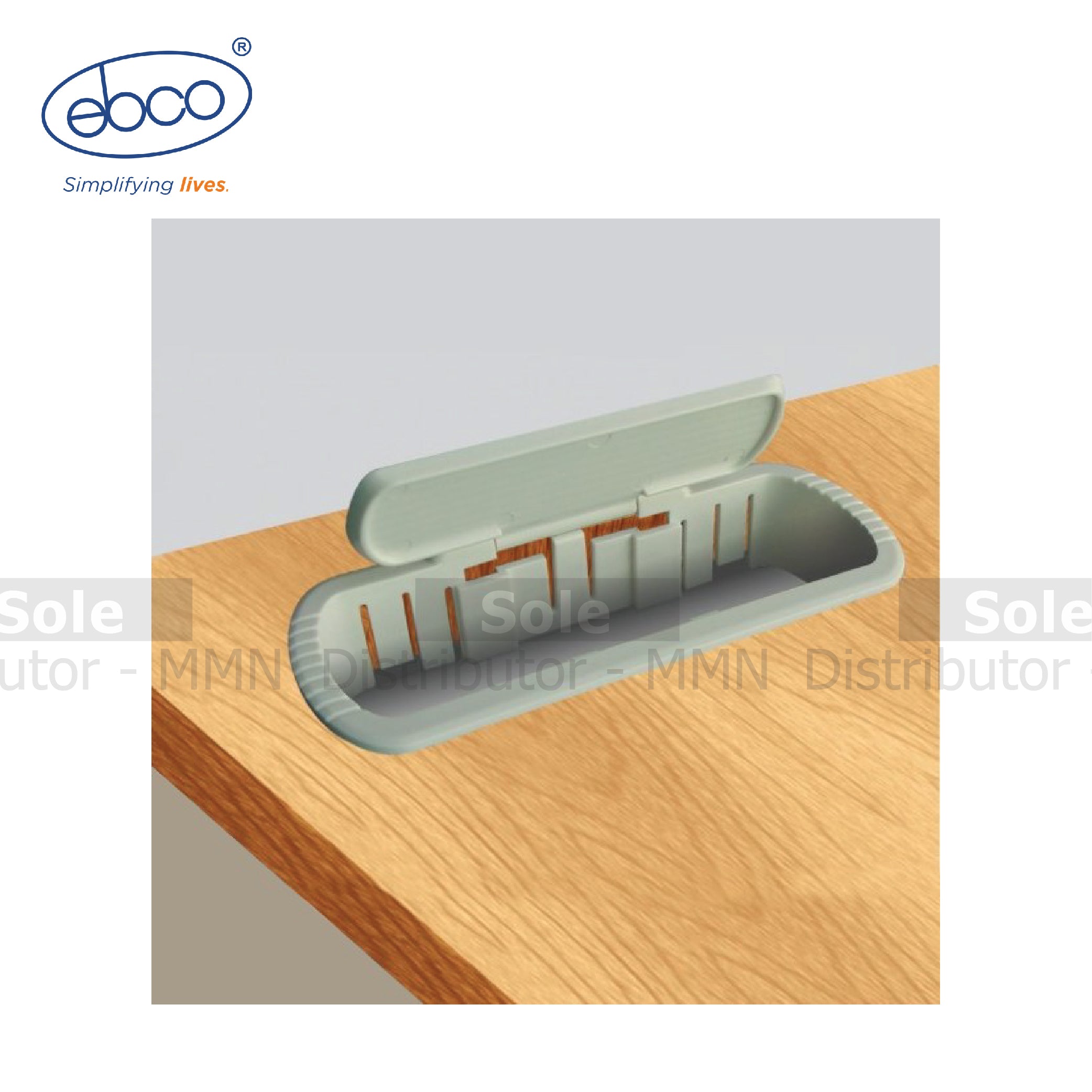 Ebco Cable Organizer Plastic White Colour CO172.65W M. M. Noorbhoy & Co (Pvt) Ltd