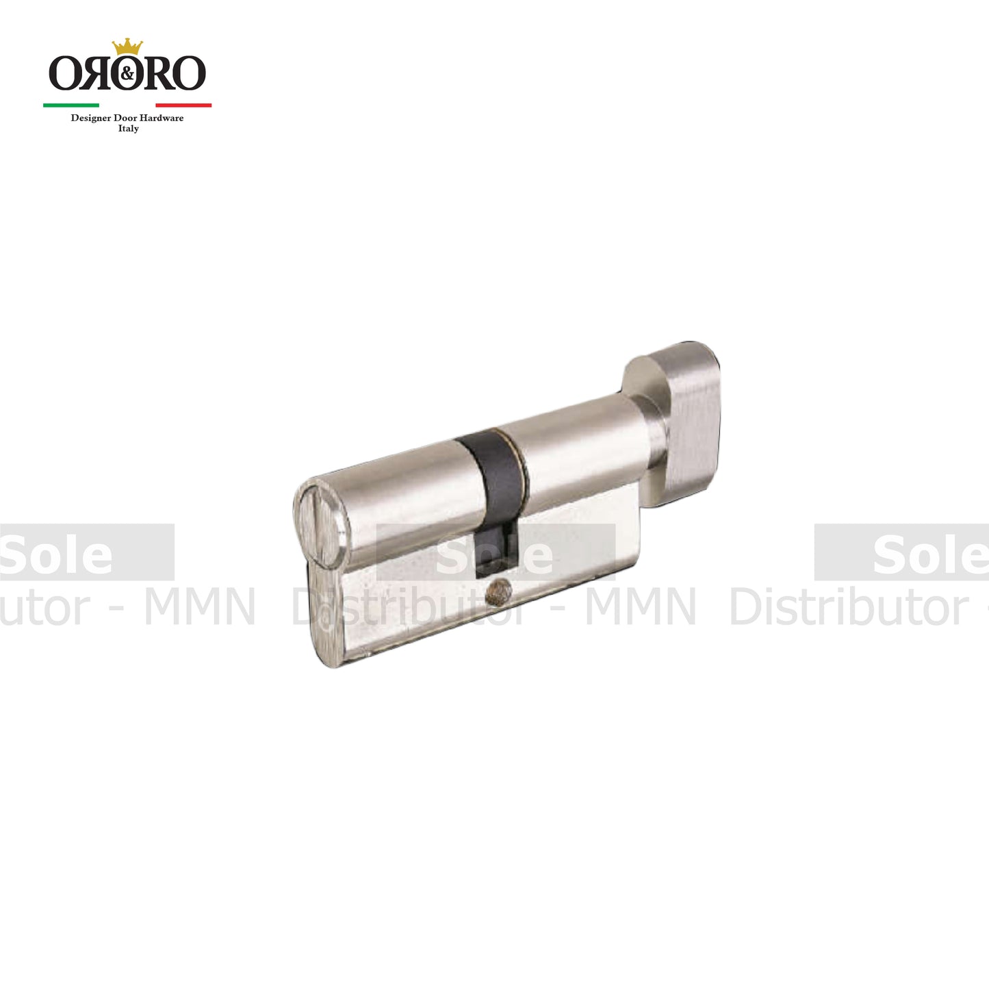 Oro & Oro Bathroom Turn & Coin Cylinder Size 70mm Matt Stain Nickel, Matt Antique Brass & MBN Finish - OROBK70