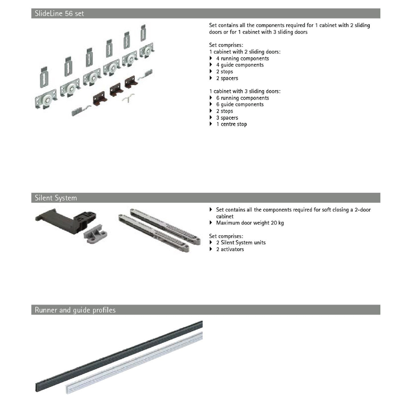 Hettich SLIDELINE 56 - SLIDING DOOR SYSTEM | HT 0045235