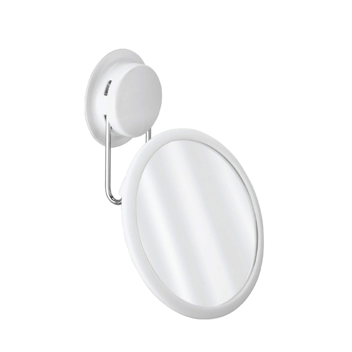 Suction cup mirror is portable for travel or installs in the shower room, fix by suction cup or glue.  As a suction shower mirror holder allow you can turn the mirror in a different direction to meet your pose.