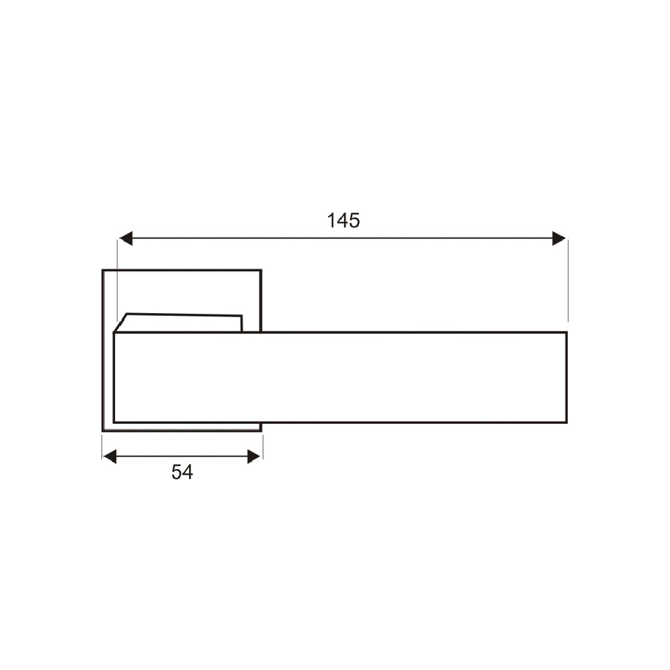 EuroArt Lever Handle Dimension 145x54mm Matt Antique Brass - LRZ5000MAB