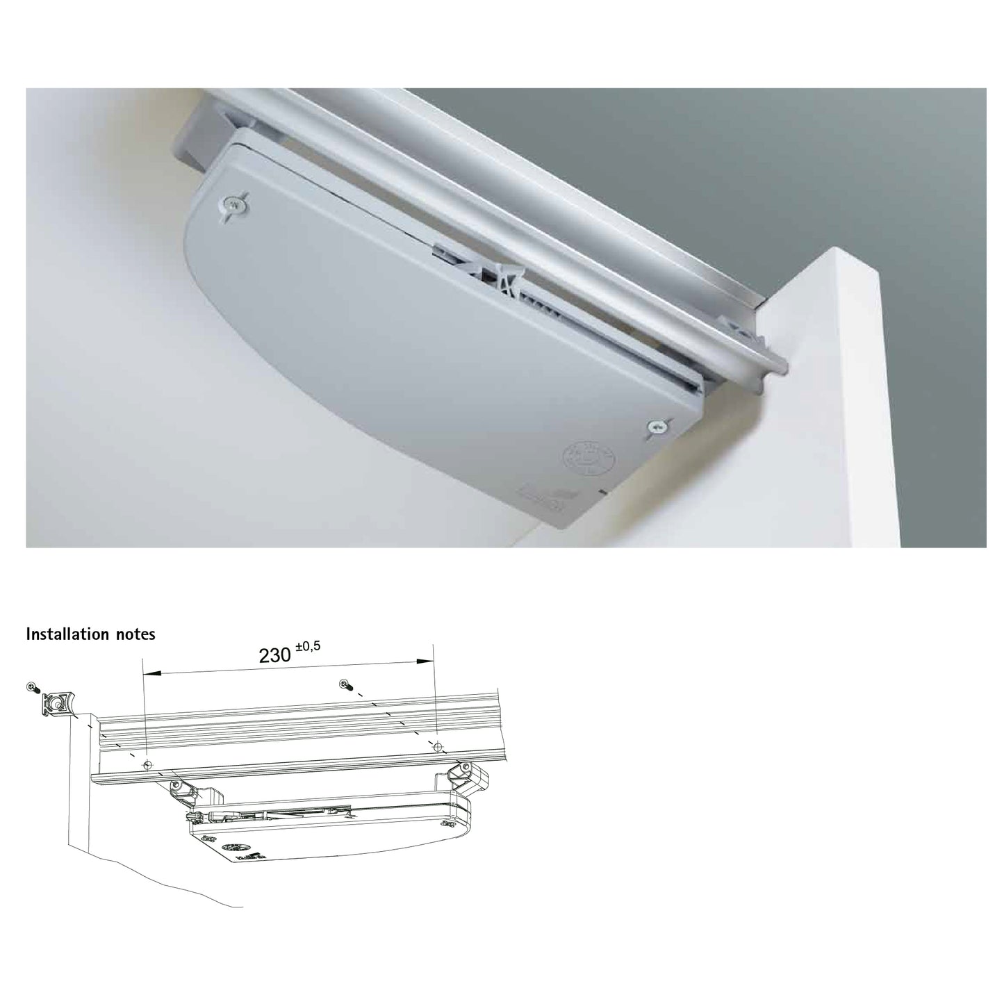 Hettich TopLine 22 - ස්ලයිඩින් දොරවල් සඳහා damping පද්ධති