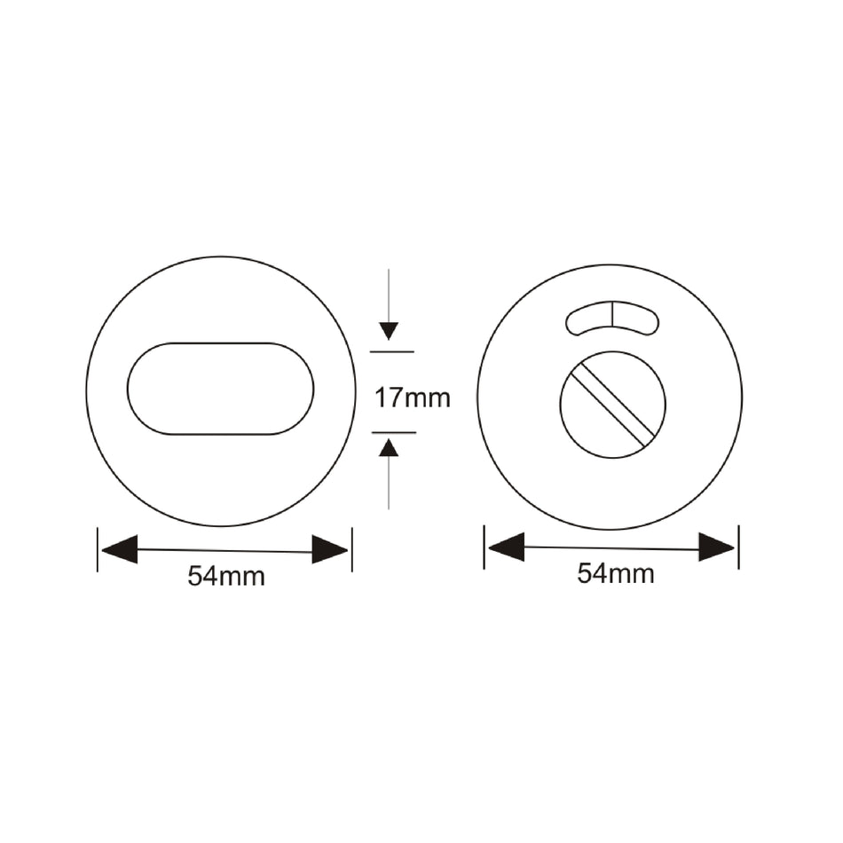 EuroArt Thumbturn & Release Without Indicator Set Black PVD Finish- TRS004/316/BL/PVD