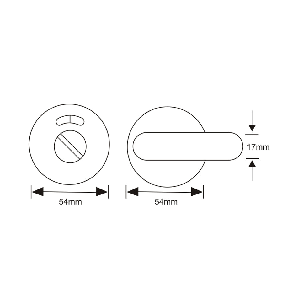 EuroArt Disabled Thumbturn and Release With Indicator Lock , Stainless Steel Finish -TRS005iSS