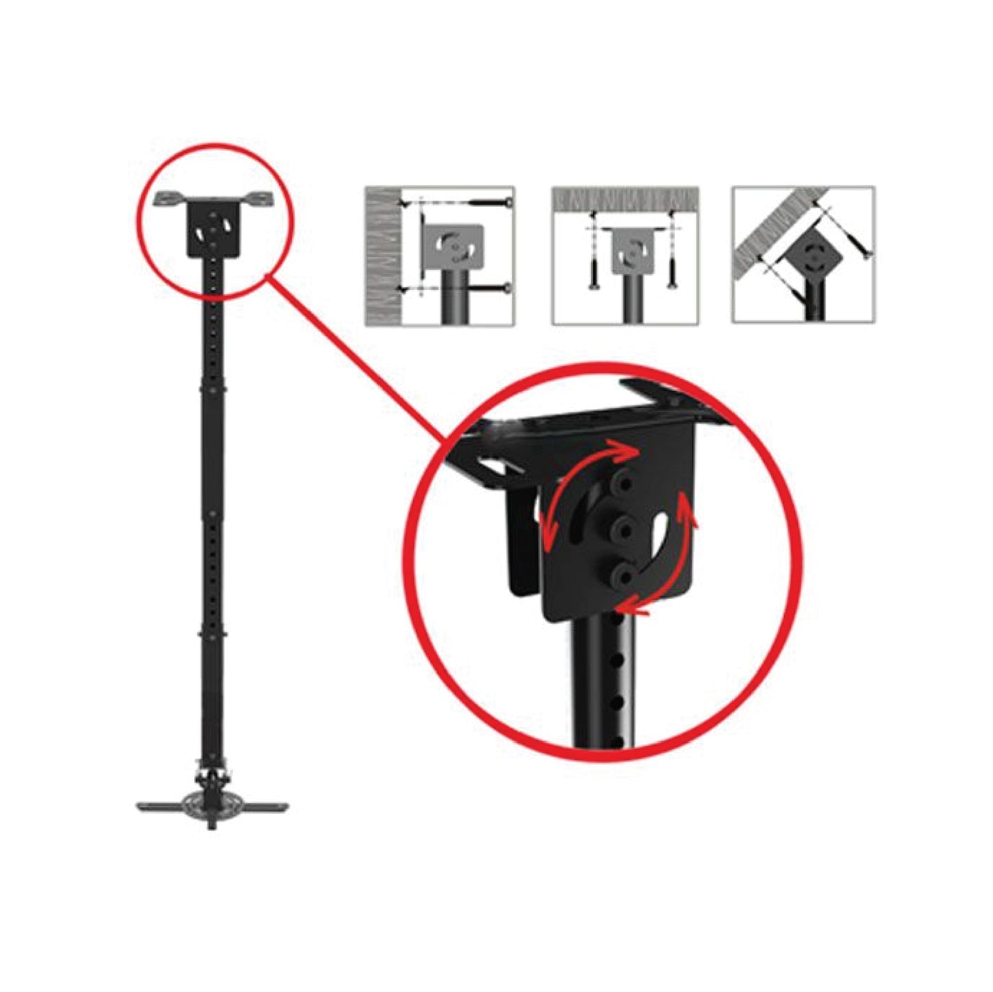 Mcoco Universal Projector Bracket Ceiling Mount Black Colour - NBT618.4BLK