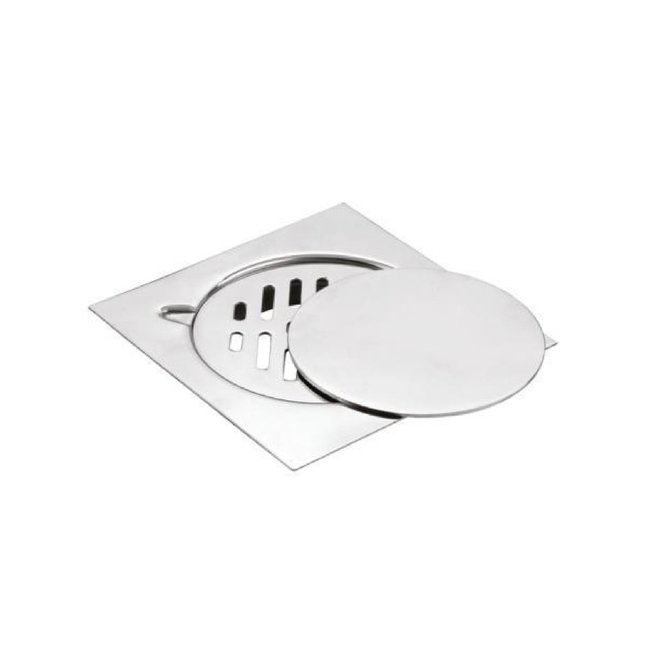 Mcoco Square Water Gully Cover 3 Pcs, Size 6x6 Inches, Stainless Steel Finish- GCGAL63PC