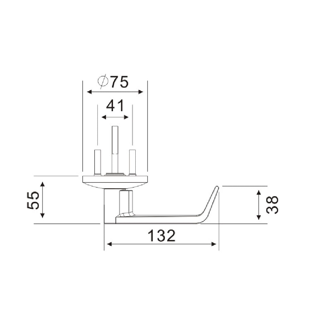 EuroArt External Lever Trim Outside Access Device - EAD210/SSS